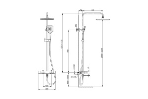 Душевая стойка Vincea Cube золото - 3