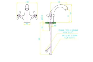 Смеситель для раковины Rav Slezak Morava бронза (MK128.5SM) - 2