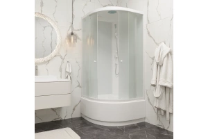 Душевая кабина Parly Classic 90х90 белая стекло матовое - 2