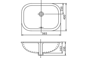 Раковина SSWW CL3080 56 см - 2