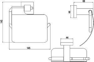 Держатель туалетной бумаги Timo Selene 17042/17 - 2