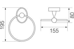 Полотенцедержатель Veragio Bonjour VR.BNR-7823.CR хром - 2