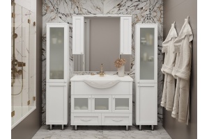 Шкаф-пенал Misty Латте 35 L, белая эмаль - 2