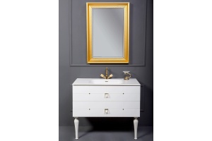 Тумба под раковину Armadi Art Vallessi Avangarde Piazza 80 белый - золото - 3