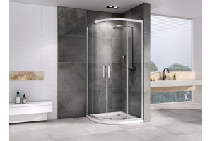 Душевой уголок ABBER Schwarzer Diamant 90х90 хром (AG01090) - 2