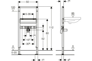 Система инсталляции для раковин Geberit Duofix 111.490.00.1 - 2