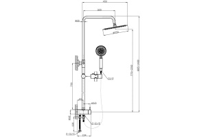 Душевая стойка BelBagno Ancona DOC2FD CRM - 2