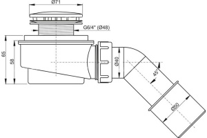 Сифон для поддона AlcaPlast A471CR-50 - 2