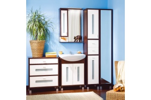 Комод Бриклаер Бали 71 венге, белый глянец - 2