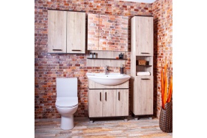 Зеркало-шкаф Бриклаер Карибы 75 дуб кантри, венге - 2