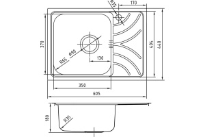 Мойка кухонная Iddis Arro ARR60SLi77 - 2