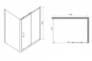 Душевой уголок RGW Passage PA-74-1 140х80 профиль хром стекло прозрачное - 3