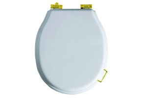 Крышка-сиденье Simas Lante LA007 белая, с микролифтом, петли золото