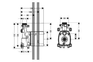 Скрытая часть Axor ShowerSolutions 10650180 - 2