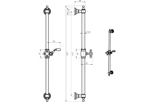 Душевая штанга Boheme Brillante 418 - 2