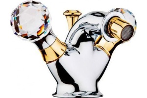 Смеситель Webert Karenina KA710102017 хром-золото для  биде