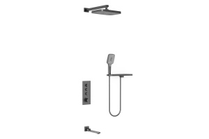 Душевой комплект Vincea с термостатом сталь