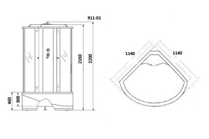 Душевая кабина Niagara  115x115 см (NG-911-01) - 3