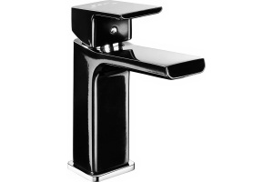 103508989EX TIERA смеситель для раковины 121 без донного клапана черный /хром