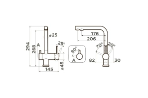 Смеситель для кухни Omoikiri Nagano черный матовый - 2