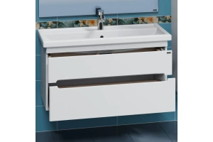 Тумба с раковиной подвесная Санта Лондон 100 белый - 2