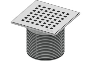 Декоративная решетка quadratum 150 х 150 м с монтажым элементом, сталь