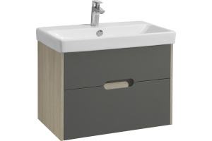 Тумба под раковину Aquaton Оливия 70 светлое дерево-серый - 2