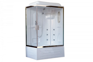 Душевая кабина Royal Bath 120х80 правая хром стекло прозрачное с гидромассажем