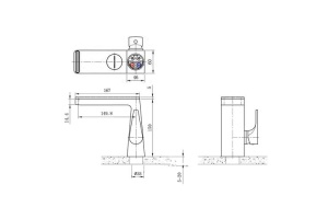 Смеситель для раковины Black&White Universell черный матовый - 3