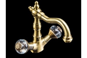 Смеситель для раковины Boheme Flora бронза (312-FL)