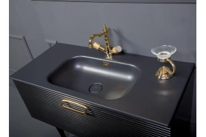 Раковина - столешница Armadi Art Vallessi 80 черный матовый - 3