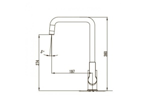 Смеситель для кухонной мойки  KAISER Oval (56044) - 2