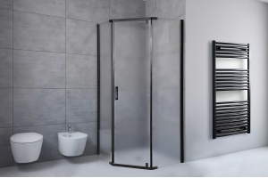 Душевой уголок Royal Bath TR 80х85 профиль черный стекло матовое - 2