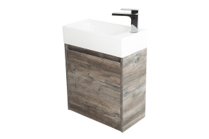 Тумба под раковину Belbagno Kraft Mini 50 R темное дерево - 3