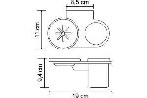 Стакан Wasserkraft Kammel K-8326 с мыльницей - 3