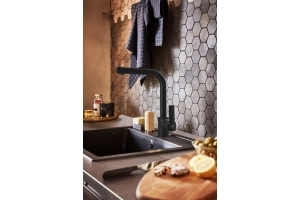 Смеситель для кухни GPD Pedra черный матовый - 2