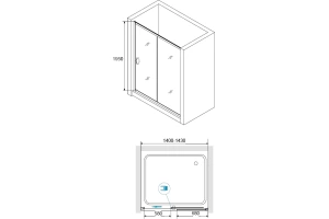 Душевая дверь RGW Passage PA-016 120х195 профиль хром стекло матовое - 3