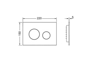 Кнопка смыва TECE Loop белый хром - 3