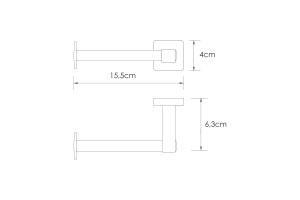 Держатель туалетной бумаги Wasserkraft Rhin никель - 3