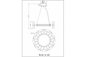 Подвесной светильник Wertmark Nicola WE159.18.303 - 3