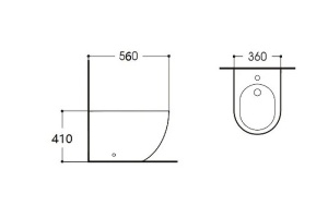 Биде напольное Aquatek Европа 56 белый (AQ1017-00) - 2