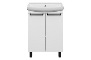 Тумба под раковину Misty Клермонт 60 белая матовая