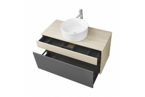 Тумба с раковиной Aquaton Лофт Урбан 80 светлое дерево-серый - 3