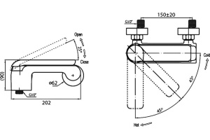 Смеситель Cezares Cosmo D-01 для душа - 2