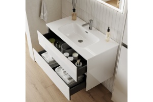 Тумба для комплекта Sancos Cento 120 см белый глянец - 3