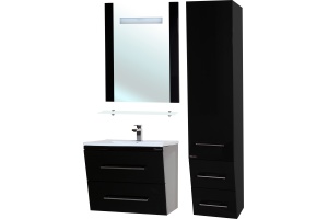 Тумба для комплекта Bellezza Берта подвесная 60 черная - 3