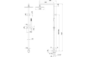Душевая стойка Paini RS 50CR191ARQ2P3 - 3