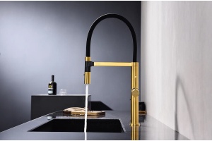 Смеситель для кухни Paulmark Leader брашированное золото - 3