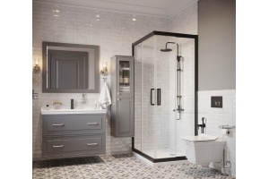 Мебель для ванной STWORKI Хадстен 100 cерая, подвесная, из МДФ, российская (гарнитур, комплект) - 3