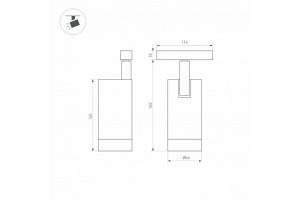 Трековый светодиодный светильник для магнитного шинопровода Arlight Mag-Orient-Spot-R65-20W Day4000 033628 - 2